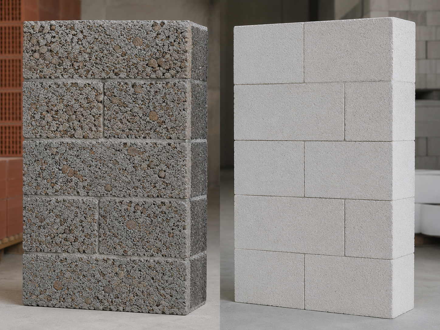 Сравнение керамзитобетона и газобетона