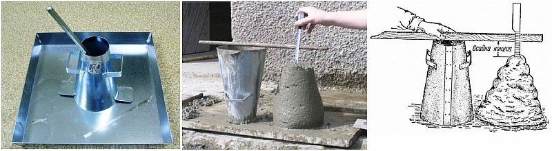 определение удобоукладываемости бетонной смеси