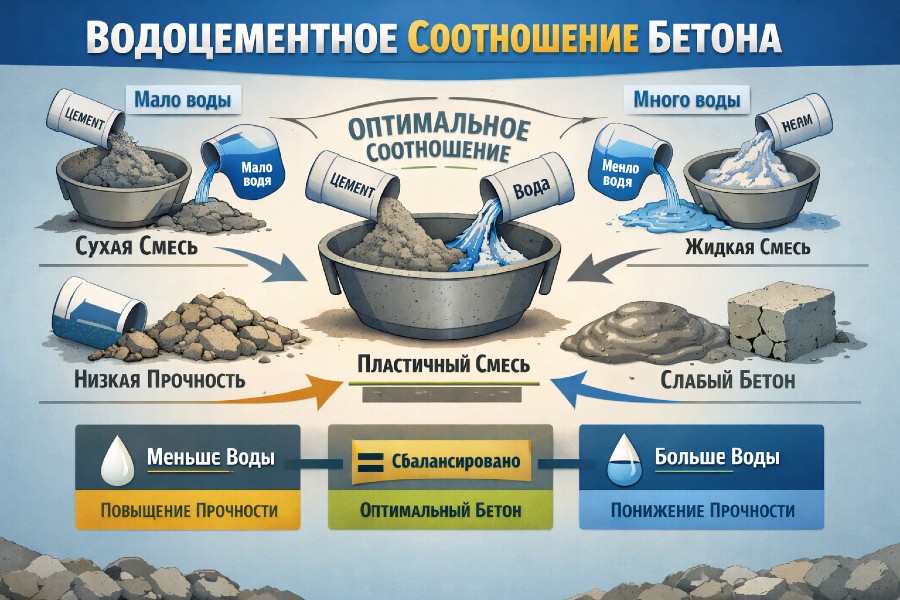 Определение водоцементного отношения В/Ц